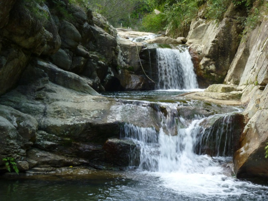 waterfalls at Sudarshanaloka