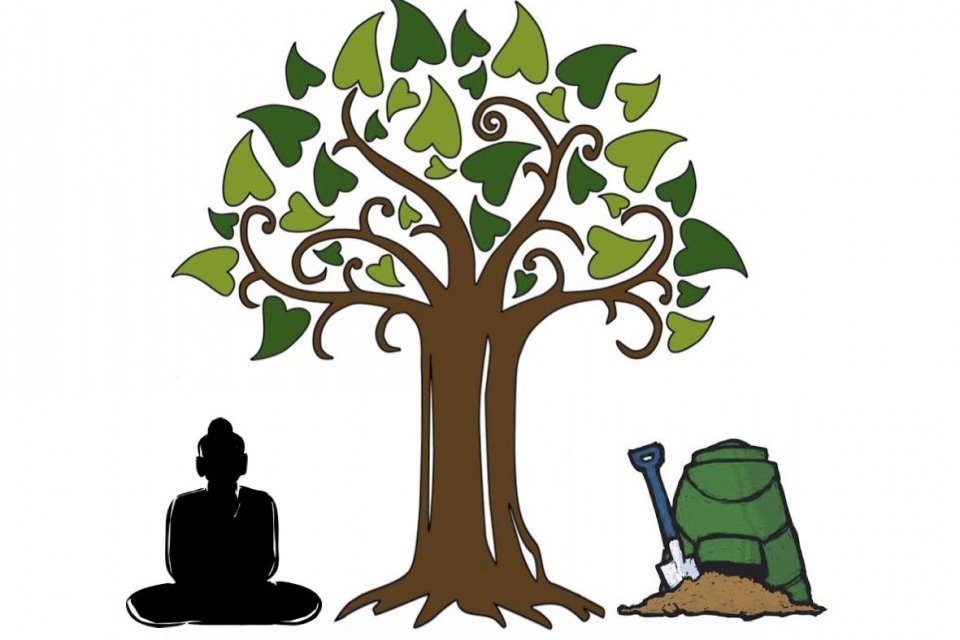 buddha in compost heap