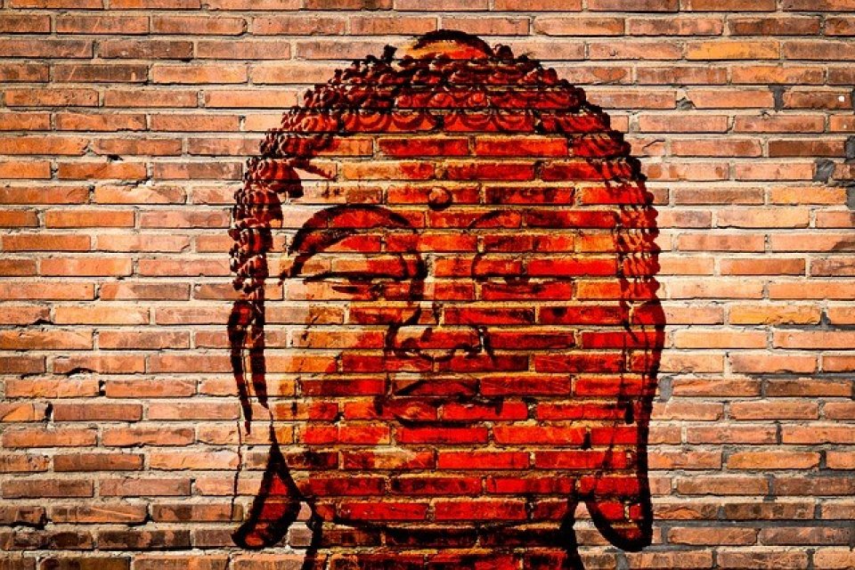 buddha on wall
