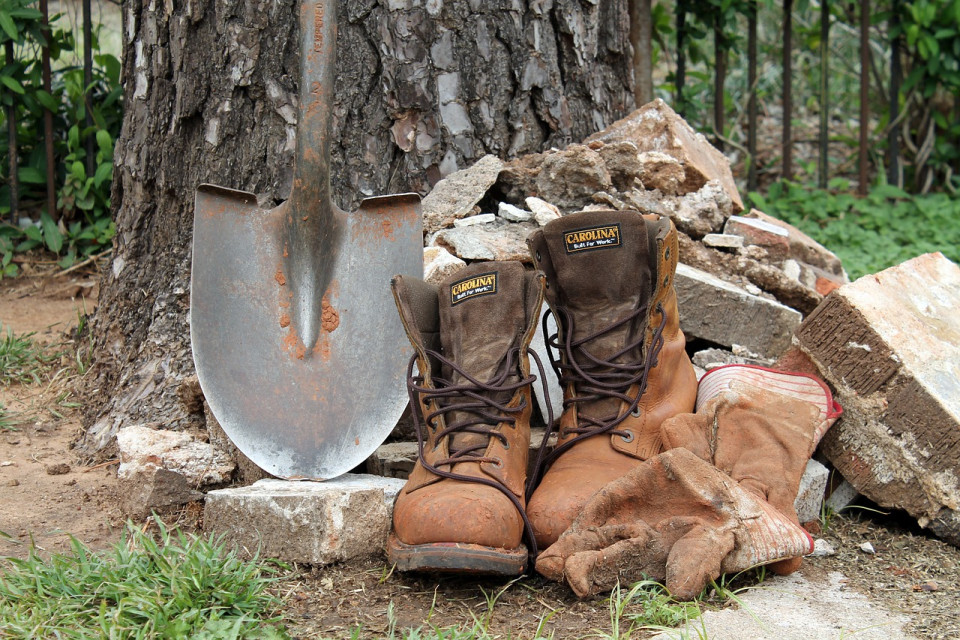 boots and gloves