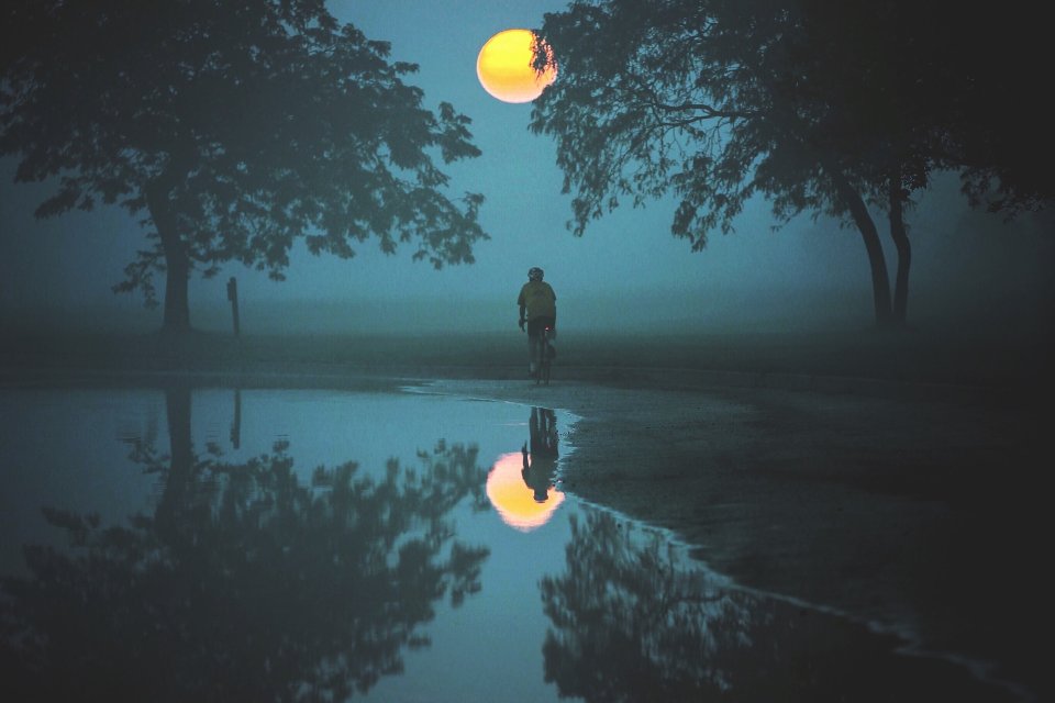 moon and man
